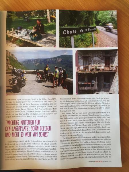 Article journal allemand motards